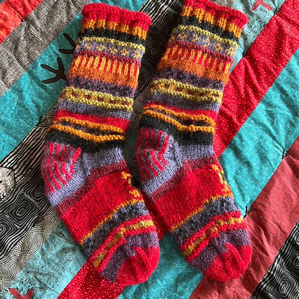 Newari Hand Knitted Christmas Stockings